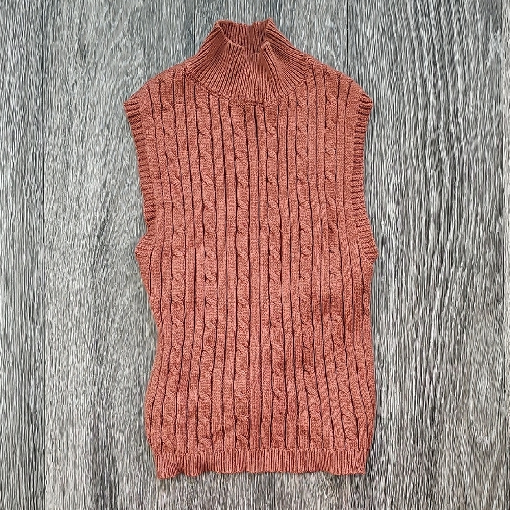 Windsor Rust Backless Cable Knit Sweater Vest